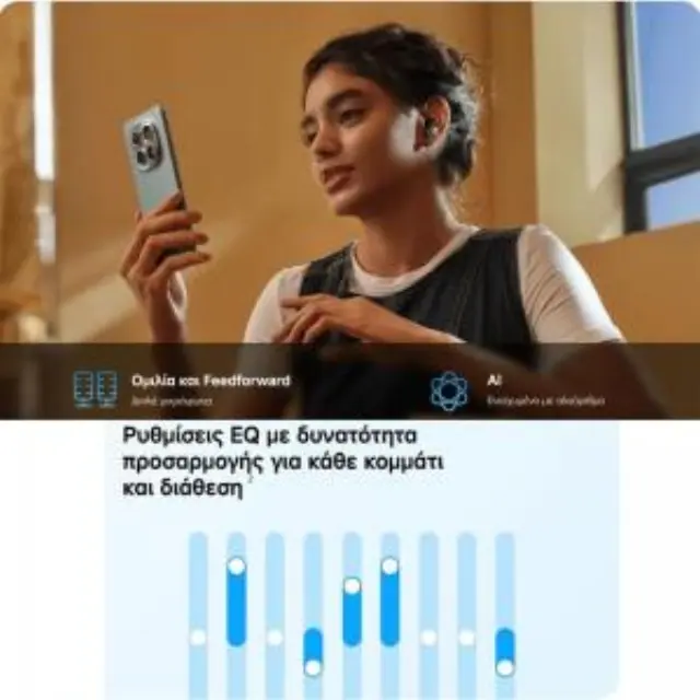 Wireless Bluetooth Xiaomi Redmi Buds 8 Active BHR08JPGL Bluetooth v5.4 ENC με Θήκη Φόρτισης Blue 2