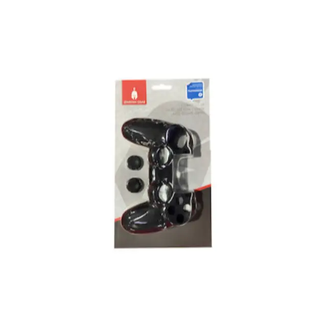 Spartan Gear – Controller Silicon Skin Cover and Thumb Grips (compatible with playstation 4) (colour: Black) 2