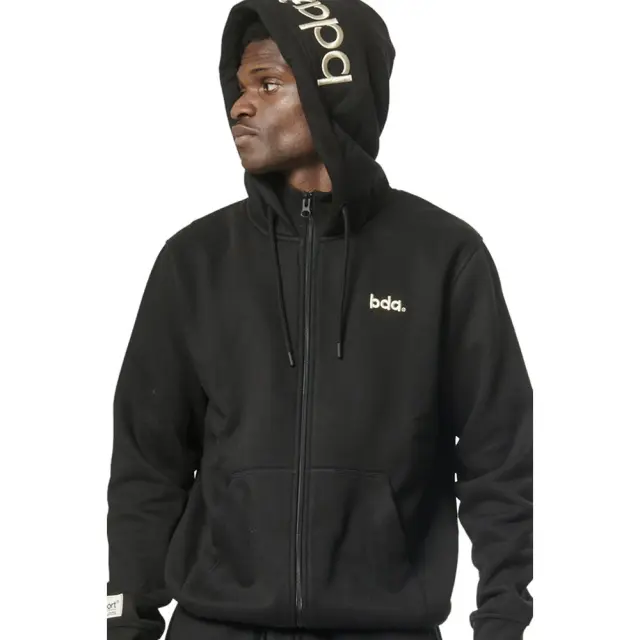Body Action Hooded Sweat Jacket (073316-01-Black) - Μαύρο - S