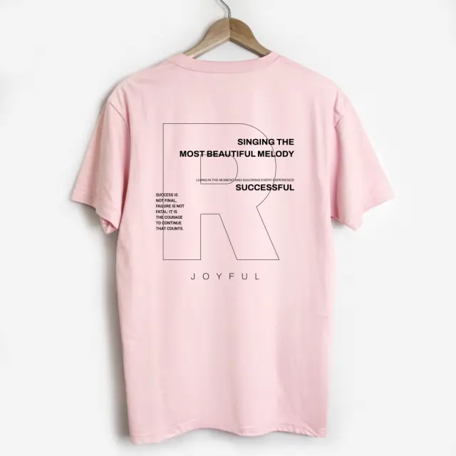 T-shirt Noshame® Ρόζ με τύπωμα Successful - 132536 - XXL 2