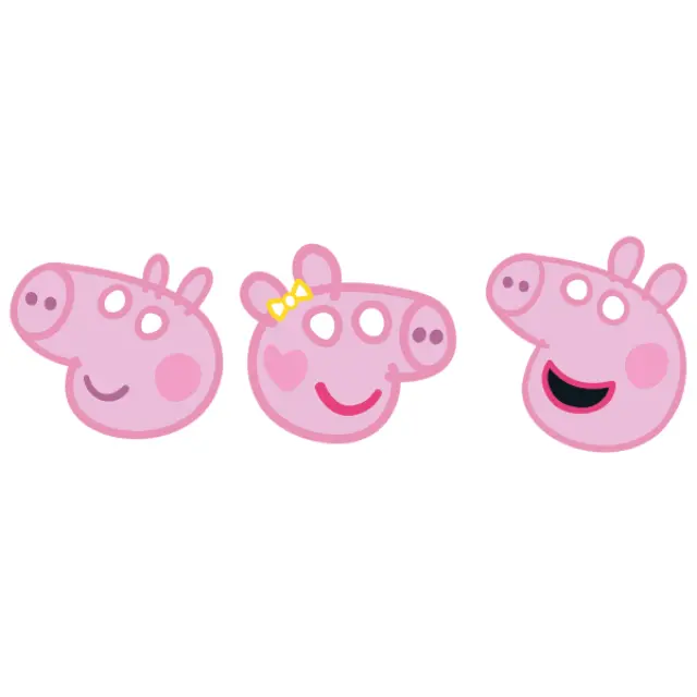 Χάρτινες Μάσκες Peppa Pig / 6 τμχ