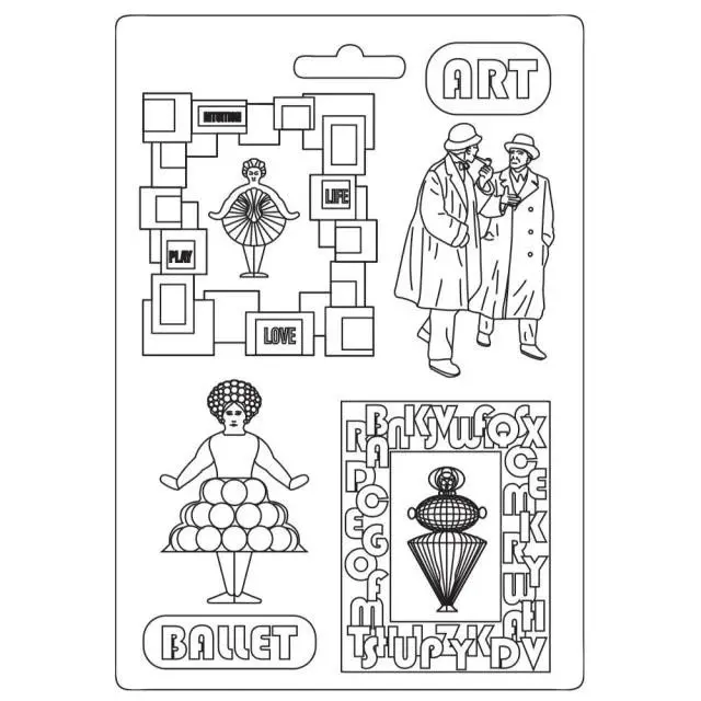 Εύκαμπτο Καλούπι για Σαπούνι-Γύψο - 21x29.7cm - Bauhaus Art Ballet
