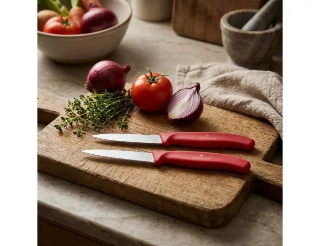 Σετ Μαχαίρια Γενικής Χρήσης Victorinox Swiss Classic με μήκος λεπίδας 8cm - Red - 2 τεμάχια6.7691.2C1