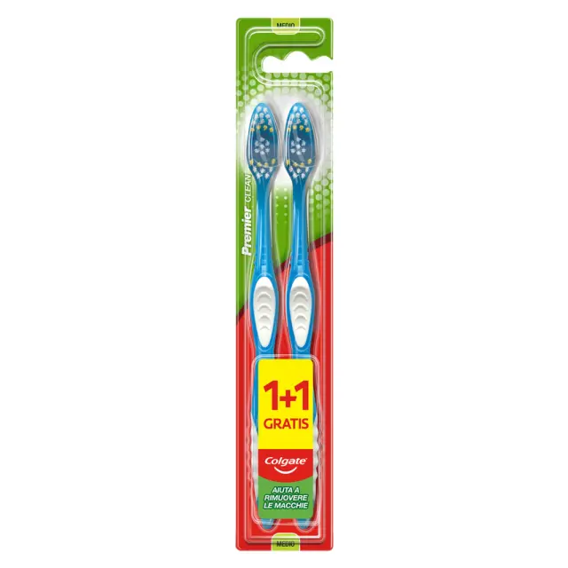 Οδοντόβουρτσα COLGATE PREMIER CLEAN Μέτρια 1+1 Δώρο