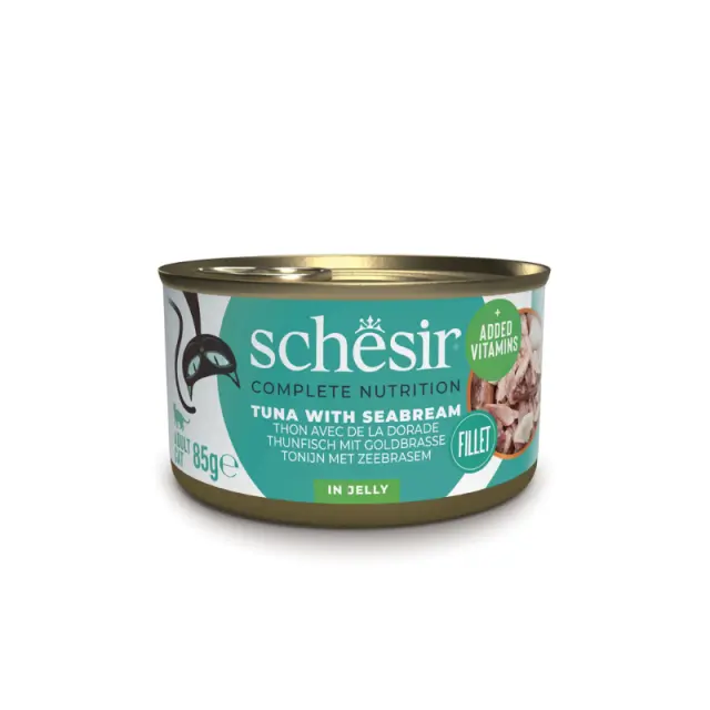 SCHESIR in jelly Tuna with sea bream - wet cat food - 85 g