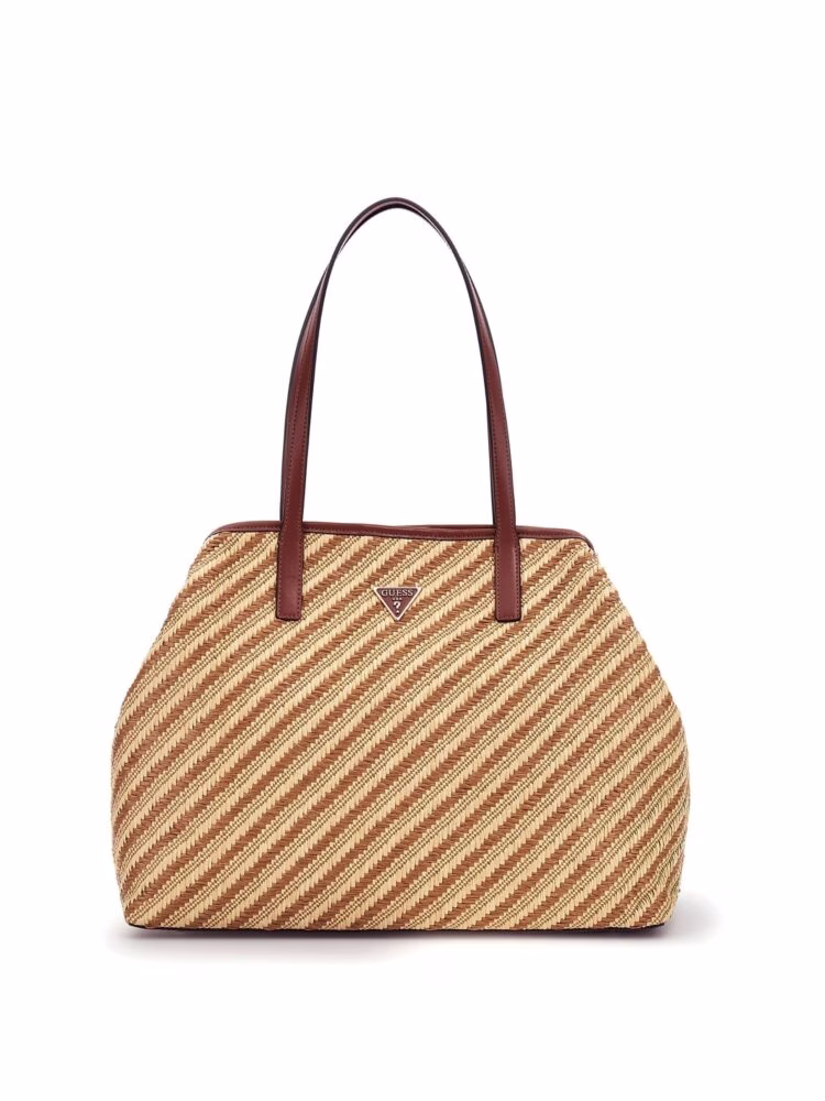 Guess Vikki Ii Γυναικεία Τσάντα Shopper Ώμου Μπεζ