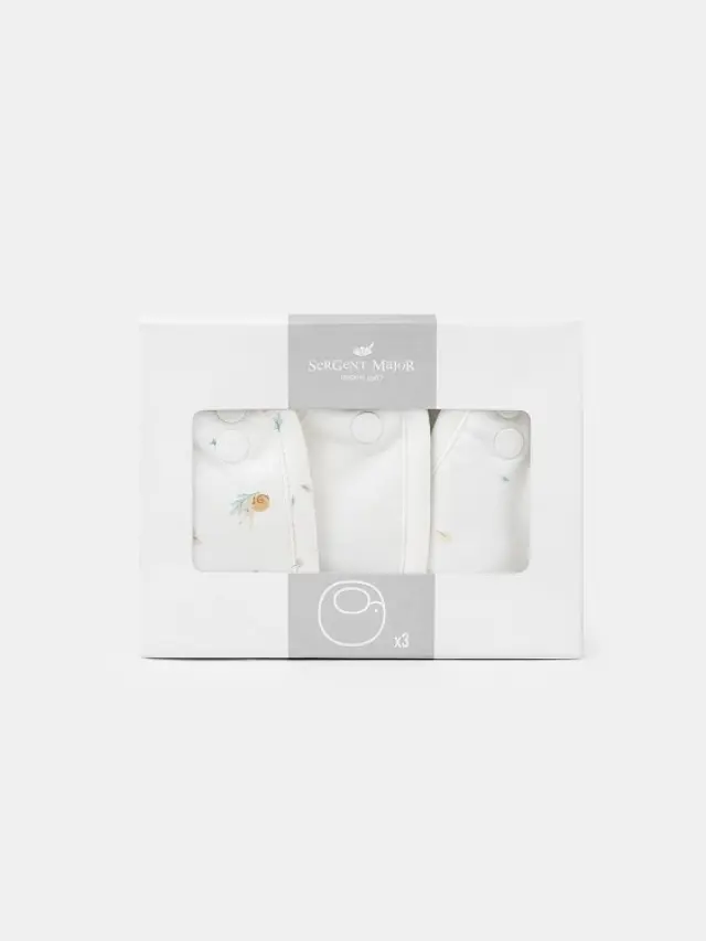 Σετ Βρεφικές Σαλιάρες Soft Snail 3τμχ ΜΠΕΖ - One Size 2