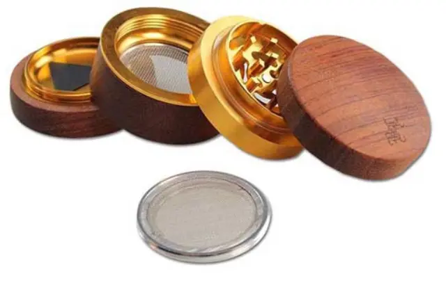 Black Leaf Grinder Τρίφτης «THC» Ξυλινο - Μεταλλικό 60mm-4 Parts 2