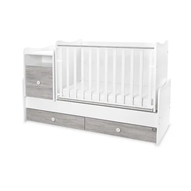 Lorelli Πολυμορφική κούνια - κρεβάτι "Trend Plus" 70/160 TRIO White - Artwood Λευκό