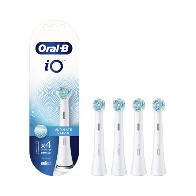 Oral-B iO Ultimate Clean White Ανταλλακτικές Κεφαλές για Ηλεκτρική Οδοντόβουρτσα 4τμχ