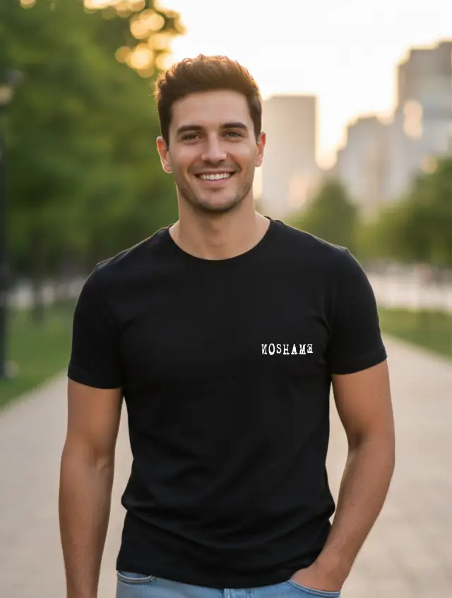 T-shirt Noshame® Μαύρο με τύπωμα - 142644 - XXL