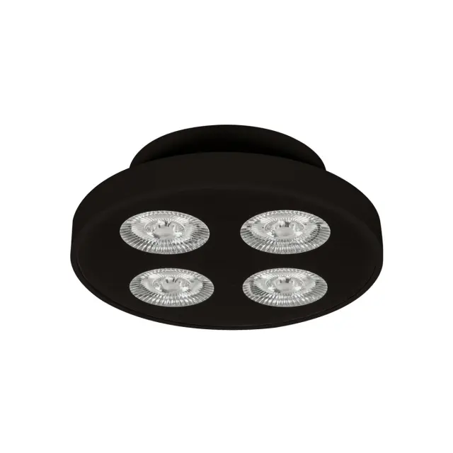 Gapo Φωτιστικό οροφής LED 12W 4000K ø14.15cm μαύρο