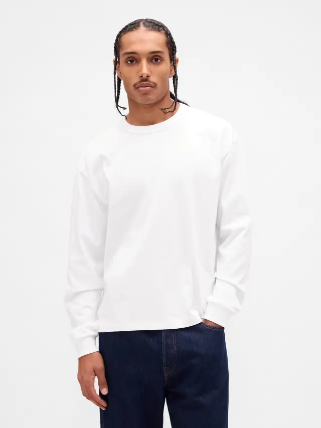 Ανδρική Μπλούζα Heavyweight Crop OPTIC WHITE