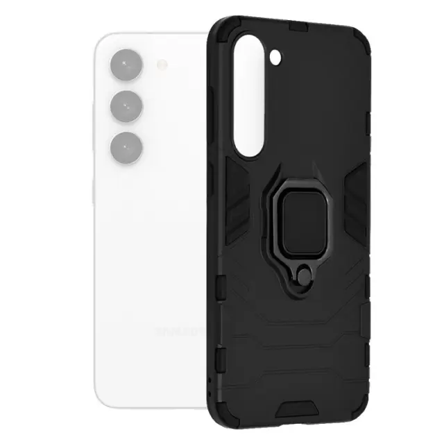 Techsuit® Προστατευτική Θήκη Με Μαγνητικό Ring Holder για Samsung Galaxy S23 Plus- Black