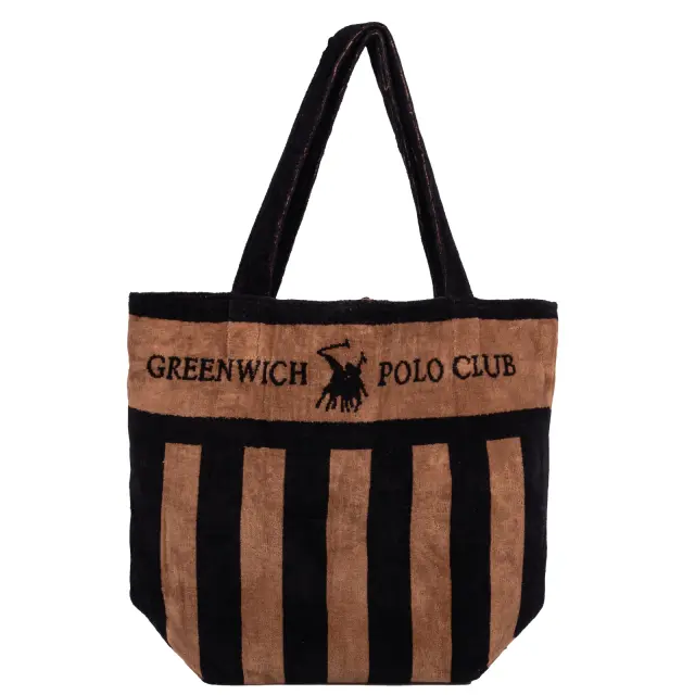 Τσάντα Θαλάσσης 55x40 Greenwich Polo Club Essential 5233 Brown 100% βαμβακερό