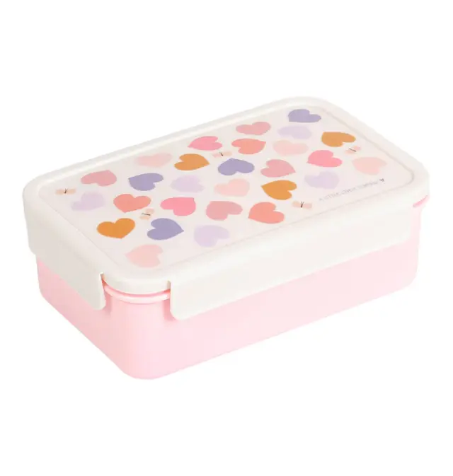 A Little Lovely Company Δοχείο Φαγητού με Χωρίσματα Bento Lunch Box Hearts BBHEMU80 3