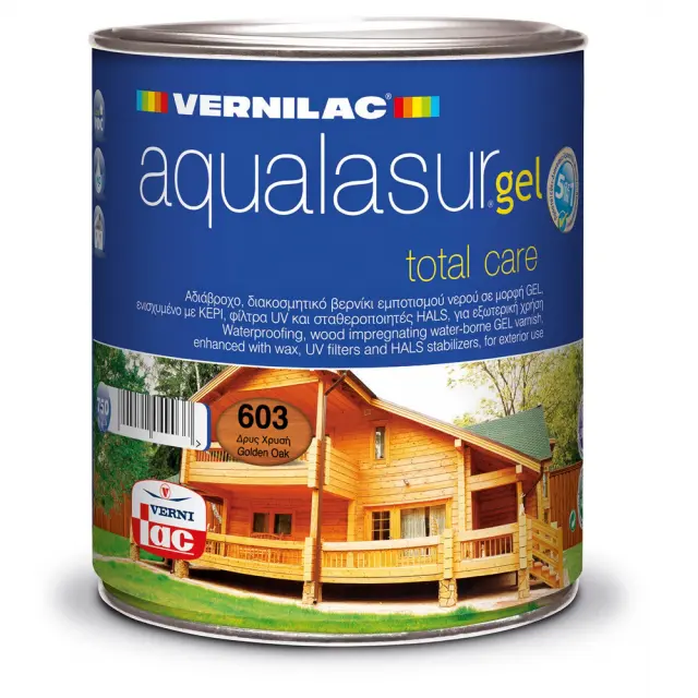 VERNILAC AQUALASUR GEL total care 603 ΔΡΥΣ ΧΡΥΣΗ 750ml