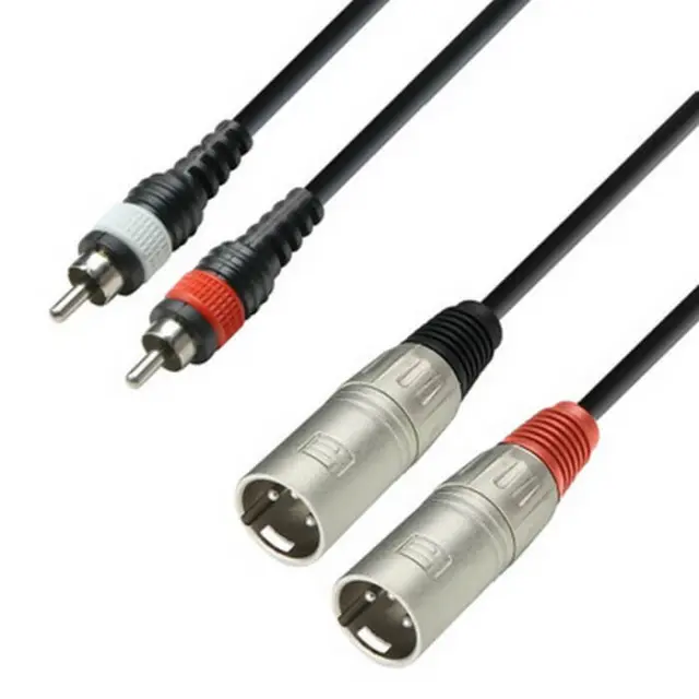 Adam Hall K3TMC0300 3Star Series Καλώδιο Audio 2xXLR(m) - 2xRCA(m) 3m Μαύρο