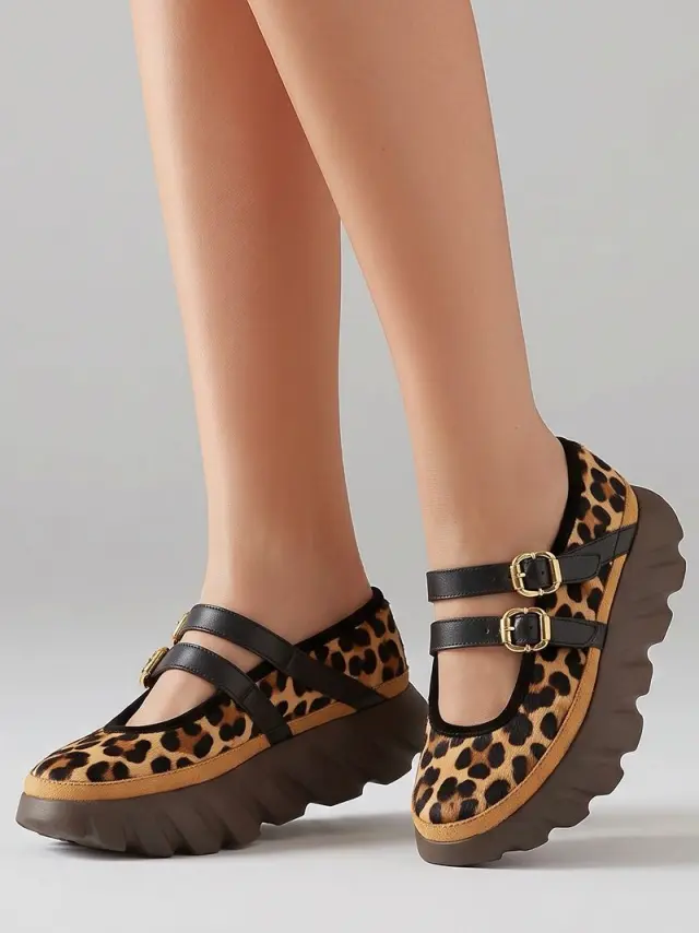 4ccccees Μπαλαρίνες Γυναικείο δέρμα/δέρμα suede Prints CES/TURA LEOPARD - 40 2