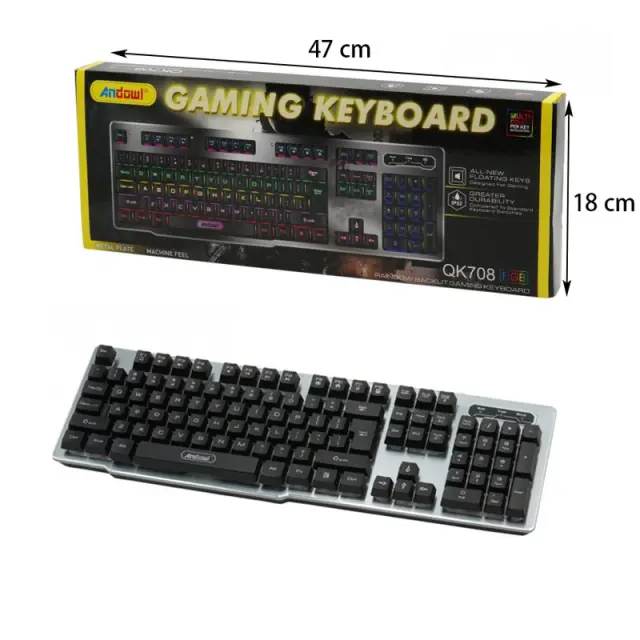 Andowl QK708 Πληκτρολόγιο LED - Gaming Keyboard 075950 2