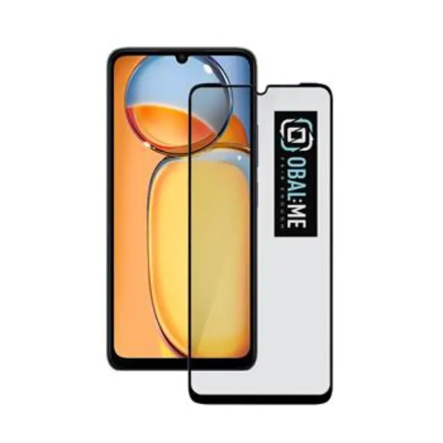 OBAL:ME 5D Glass Screen Protector for Xiaomi Redmi 13C 4G/5G/Poco C65 Black