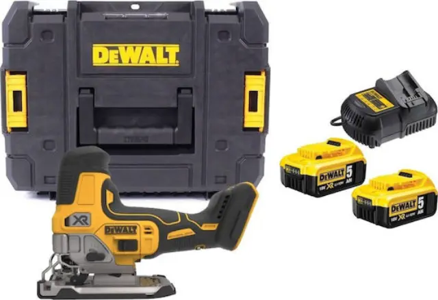 Σέγα DeWalt DCS335P2 Μπαταρίας 18V & 2x5.0Ah με Φορτιστή & Βαλίτσα Μεταφοράς 2