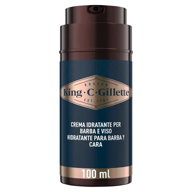 Gillette King Crema Idratante per Barba e Viso 100ml