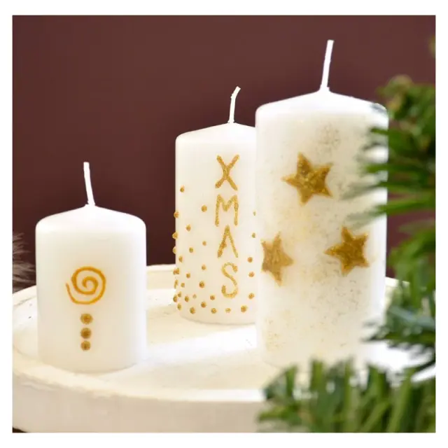 Candle Wax Pen Viva Decor, χρώμα-στυλό για διακόσμηση κεριών 28ml, Ροδακινί 3