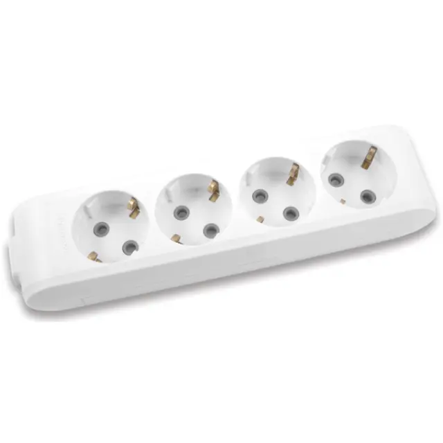 X-tendia White Four Gang Earth Socket CP
