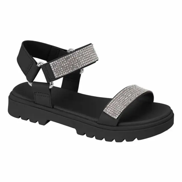 Molekinha Παιδικά Πέδιλα με Σκρατς Μαύρο Strass