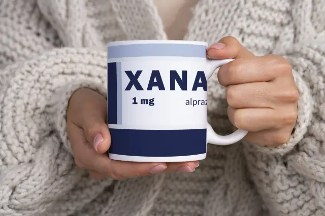 Κούπα κεραμική λευκή 325ml σχέδιο «XANAX» 02