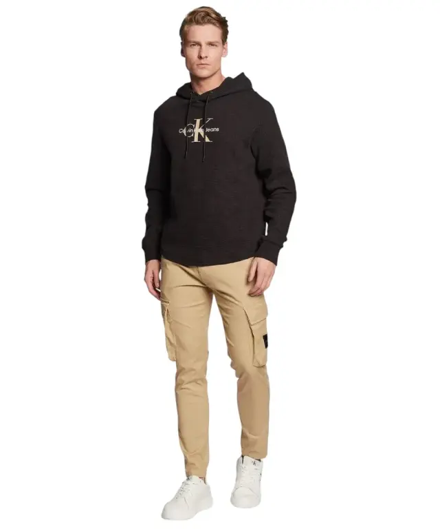 Calvin Klein - Ανδρικό Φούτερ Hoodie Regular Fit J30J322701-BEH Μαύρο - XL 2
