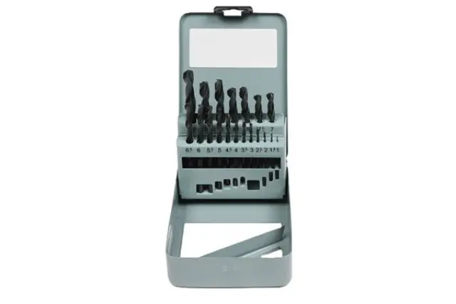 Drill set 19 pieces HSS steel cassette
