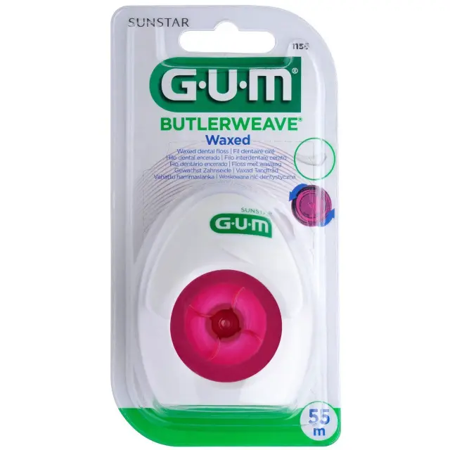 GUM ButlerWeave (1155) Waxed Floss Κηρωμένο Οδοντικό Νήμα, 55m