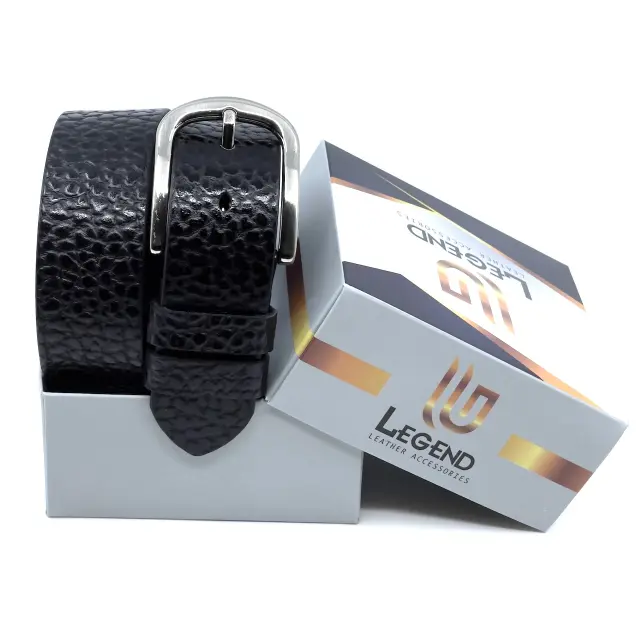 Μαύρη Δερμάτινη Ζώνη Full Grain 4 cm - 145cm 3