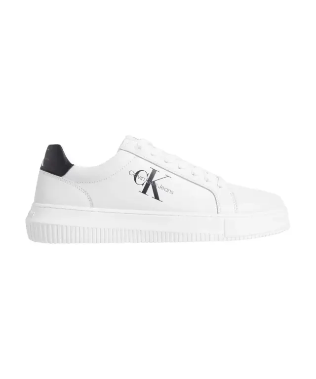 Calvin Klein - Cupsole Mono Lth Ανδρικά Chunky Sneakers YM0YM00681-0LD Λευκό - 44