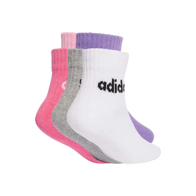 adidas Performance Kids Linear 5 Pair Ankle Socks Άσπρο - Ροζ JF8541 (adidas Performance) 2