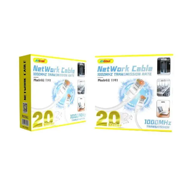 Andowl Καλώδιο δικτύου ethernet 20m 1000MHz U/UTP Cat.5e Q-T141 - Net Work Cable 0751185