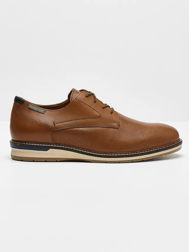 Mephisto Δετά-Oxfords Ανδρικό δέρμα Καφέ MEP/FALCO PERF HAZELNUT - 45 2