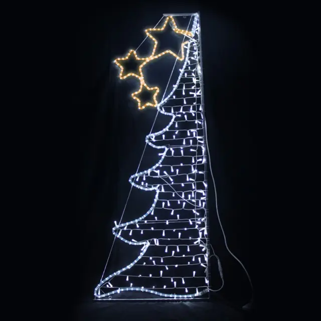 ΦΩΤΟΣΩΛΗΝΑΣ ΜΟΝΟΚΑΝΑΛΟΣ 7m & LED ΣΕ ΣΕΙΡΑ 252 & 200 LED ΣΕ ΣΕΙΡΑ ΨΥΧΡΑ ΛΕΥΚΑ ΜΙΣΟ ΔΕΝΤΡΟ ΚΑΙ ΑΣΤΕΡΙΑ ΚΙΤΡΙΝΑ ΜΕ ANTAΠΤΟΡΑ 36VDC IP44 7500x2000mm / X082522219