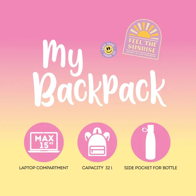 Legami My Backpack Sunrise Lover Σακίδιο Πλάτης με Θήκη Laptop 15" BPK0023 2