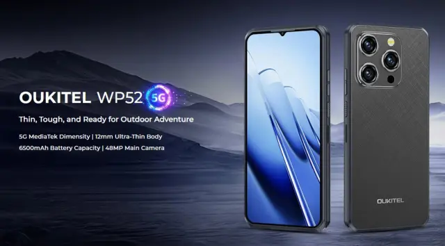 OUKITEL smartphone WP52, 6.6", 4/256GB, 5G, 6500mAh, IP68/IP69K, μαύρο 2