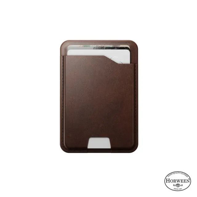 Nomad Leather Mag Wallet with Find My Tracking, brown 2