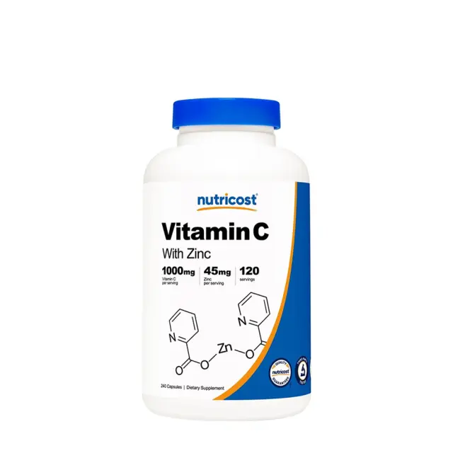 Nutricost Vitamin C (with Zinc) 1,000 mg