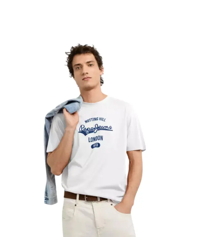 Pepe Jeans - Ανδρικό Κοντομάνικο T-shirt Jimmy Tee PM5010405-800 Λευκό