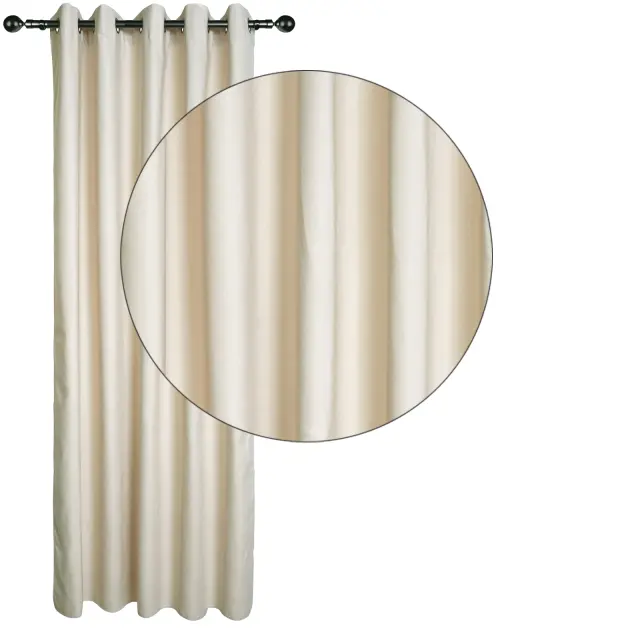Κουρτίνα Με Κρίκους 140x270 Das Home 2257 Μπεζ 100% Πολυέστερ 2