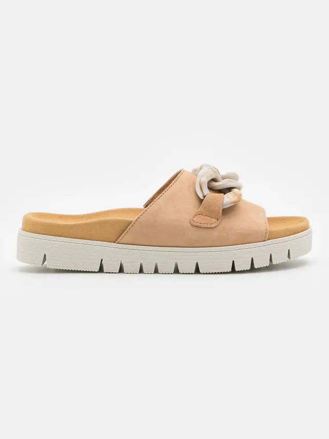 Gabor Παντόφλες Γυναικείο δέρμα Nubuck Μπεζ GAB/83743 14-CARAMEL 3