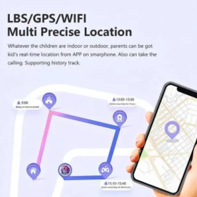 Smartwatch Blavec K-02 με GPS για Παιδιά Ροζ N71046 2