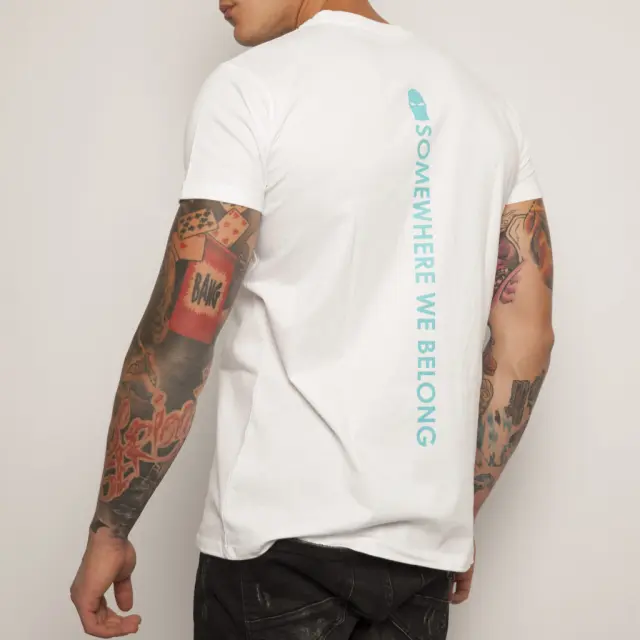 Ghetto Somewhere We Belong White T-Shirt Men’s | 100% Cotton 3