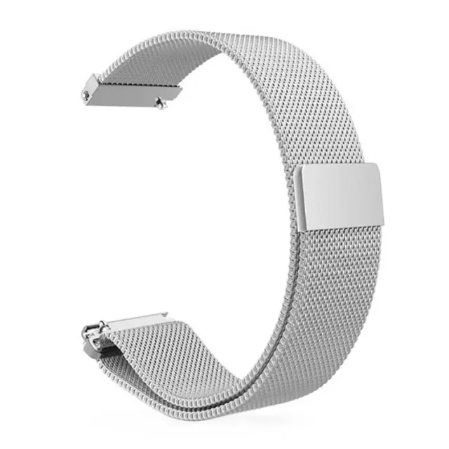 Milanese Stainless Steel Band για Samsung Gear S3 46mm/ Pace/ Stratos/ Watch GT/ GT2 / GTR /Versa/ Magic 2 (Fits All 22mm)- Silver